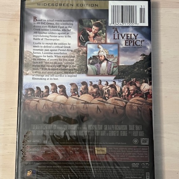 BRAND NEW SEALED The 300 Spartans DVD Movie 1962 Widescreen Edition - Picture 3 of 3
